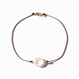 Asymmetrical Moonstone Cord Bracelet