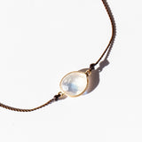 Asymmetrical Moonstone Cord Bracelet