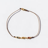Multicolor Three Sapphire Cord Bracelet