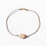 Oval Linen Sapphire Cord Bracelet