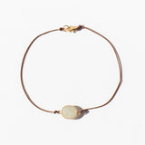 Oval Linen Sapphire Cord Bracelet