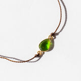 Pear-Shaped Chrome Diopside Cord Bracelet