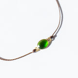 Small Oval Chrome Diopside Cord Bracelet