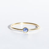 Tiny Round Blue Sapphire Ring