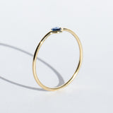 Tiny Round Blue Sapphire Ring