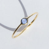 Tiny Round Blue Sapphire Ring