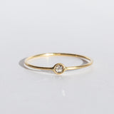 Tiny Round Rose Cut Diamond Ring