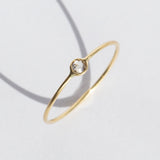 Tiny Round Rose Cut Diamond Ring