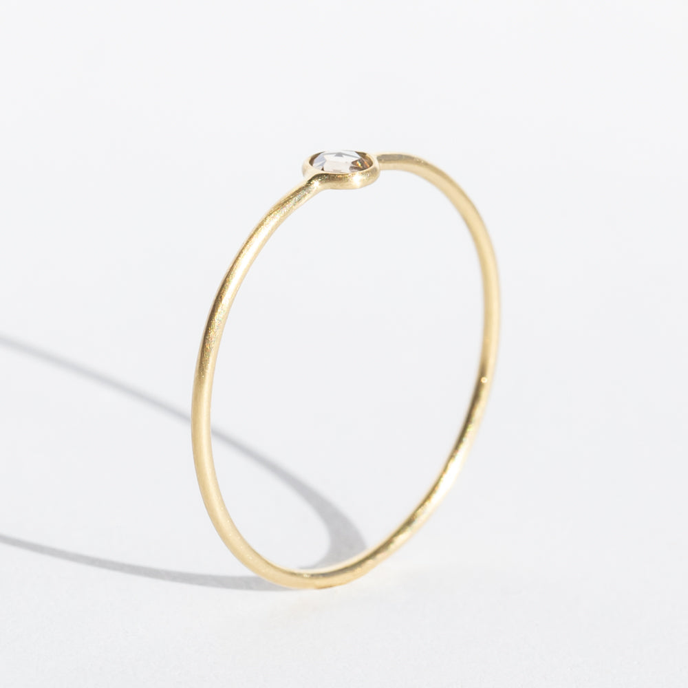 Tiny Round Rose Cut Diamond Ring