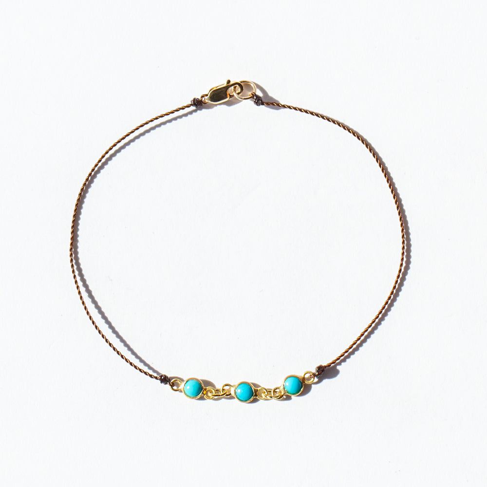 Triple Turquoise Cord Bracelet
