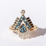 Reika Variscite and Diamond Ring Set