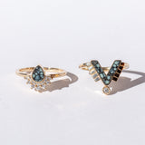 Reika Variscite and Diamond Ring Set