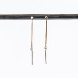Zoe Chicco | Diamond Prong Set Long Wire Earrings