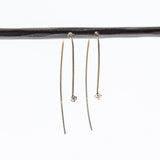 Zoe Chicco | Diamond Prong Set Long Wire Earrings
