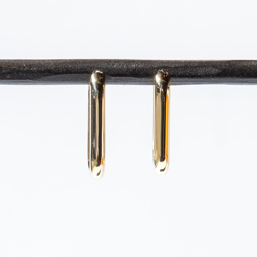 Zoe Chicco | Thick Large Oval Hinge Hoop Earrings