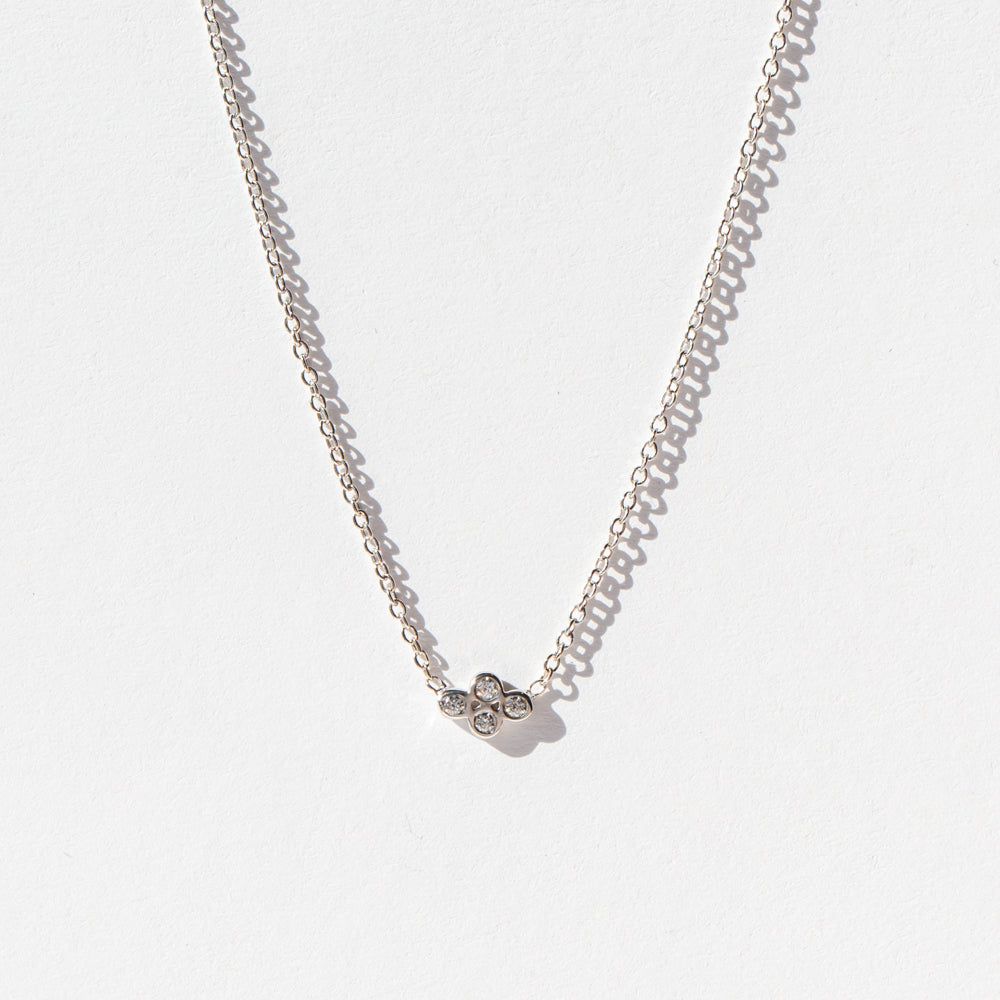 Zoe Chicco | Tiny Diamond Bezel Quad Necklace