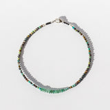 Chrysocolla Beaded Bracelet with Emerald Beads