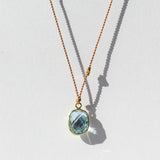 Cushion Sky Blue Topaz Necklace