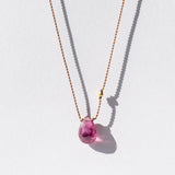 Teardrop Pink Tourmaline Necklace