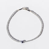 Labradorite Beaded Bracelet With Dark Gray Pearl