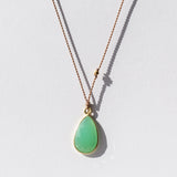 Large Teardrop Chrysoprase Necklace