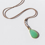 Large Teardrop Chrysoprase Necklace