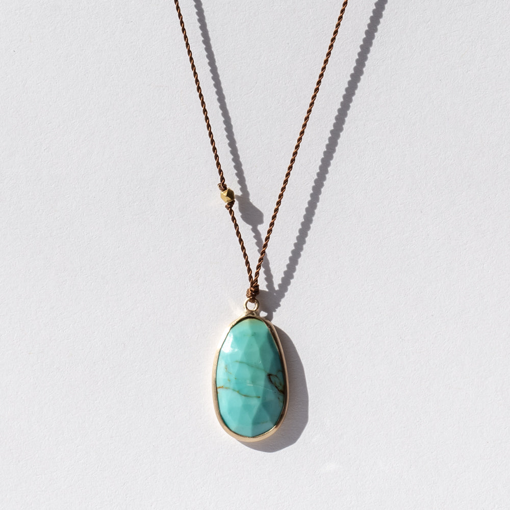 Long Teardrop Turquoise Necklace