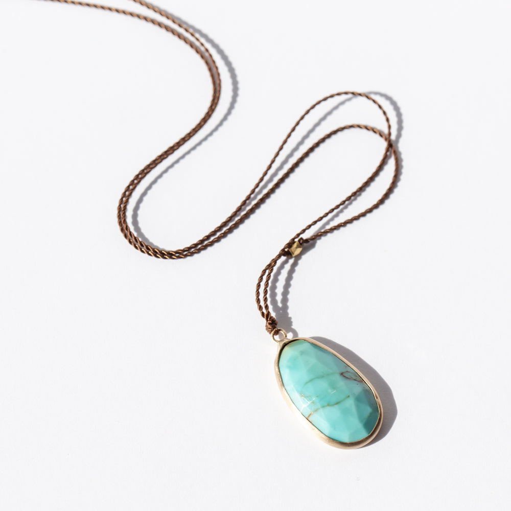 Long Teardrop Turquoise Necklace