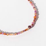 Pink and Orange Beaded Bracelet with Garget Bead