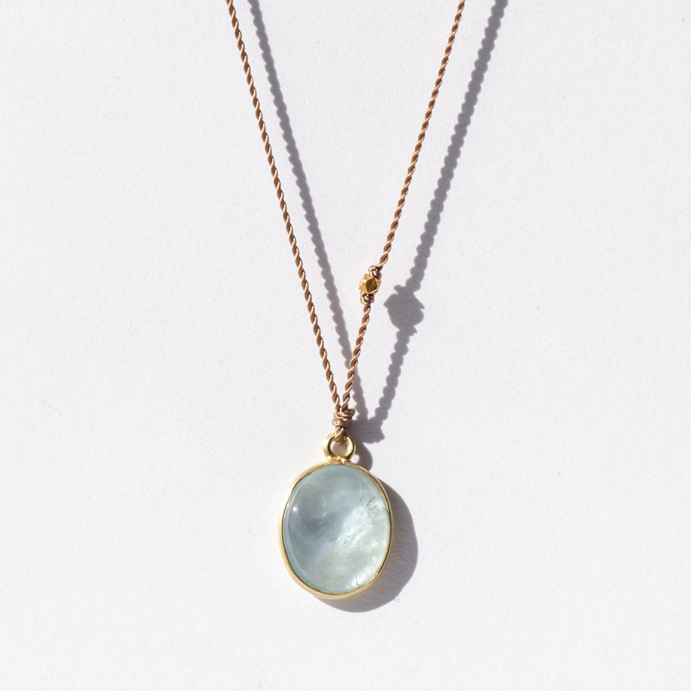 Oval Aquamarine Necklace