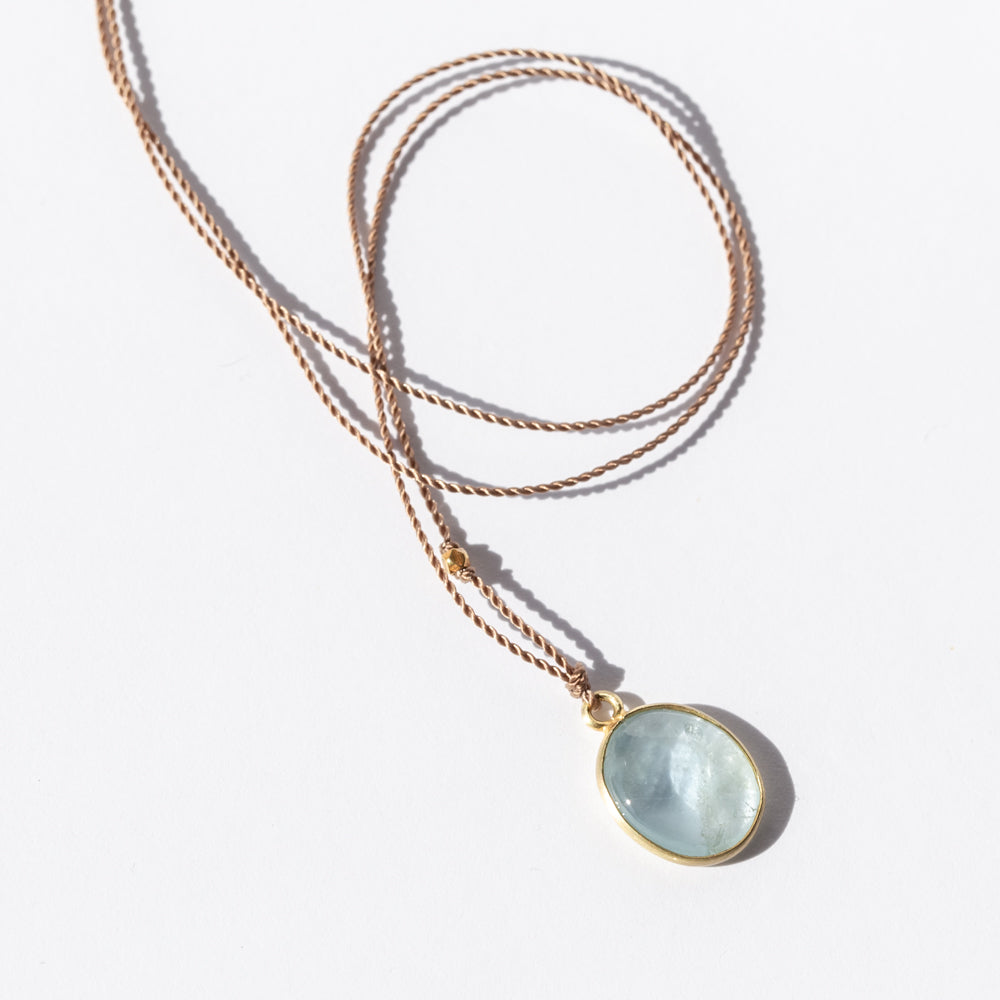 Oval Aquamarine Necklace