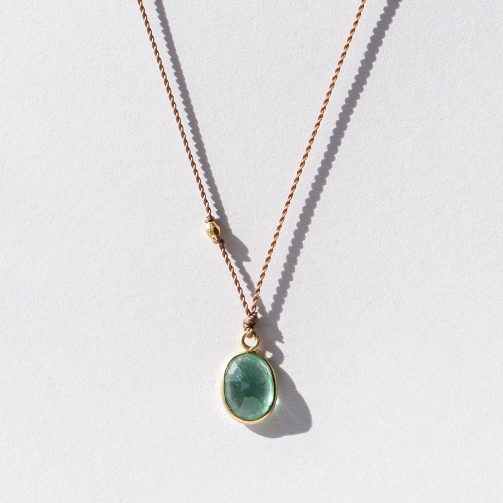 Oval Emerald Necklace