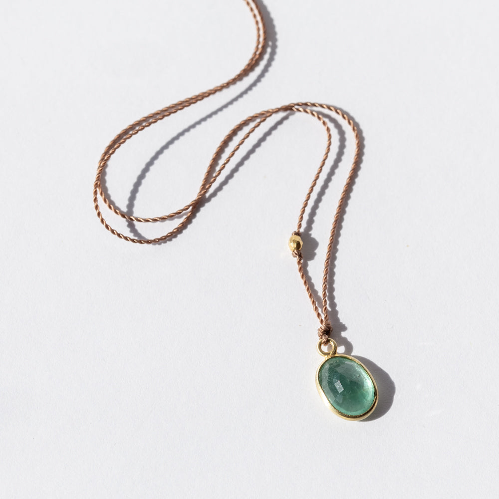 Oval Emerald Necklace