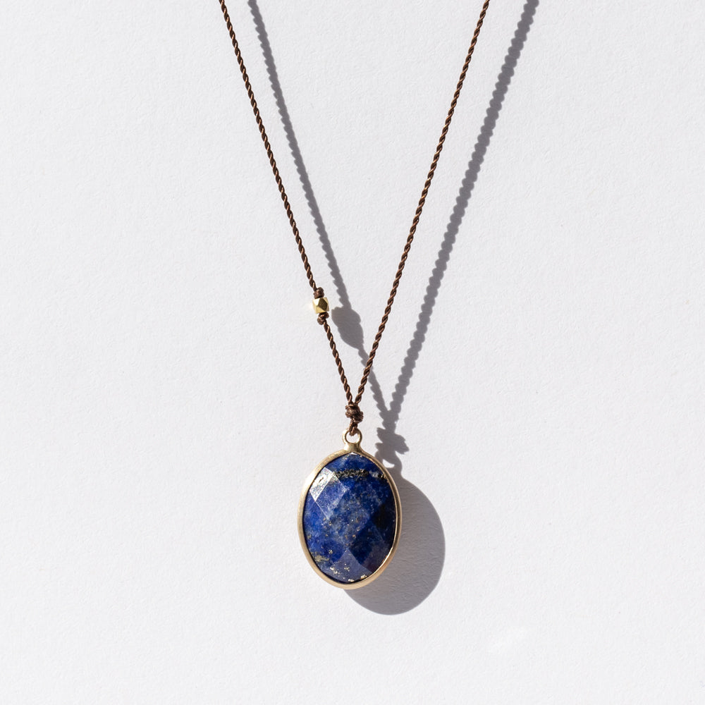 Oval Lapis Necklace