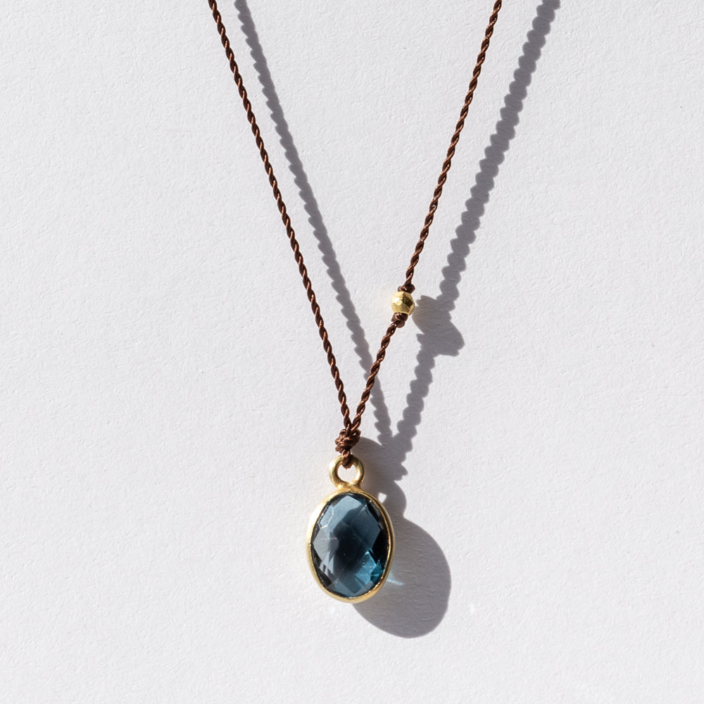Oval London Blue Topaz Necklace
