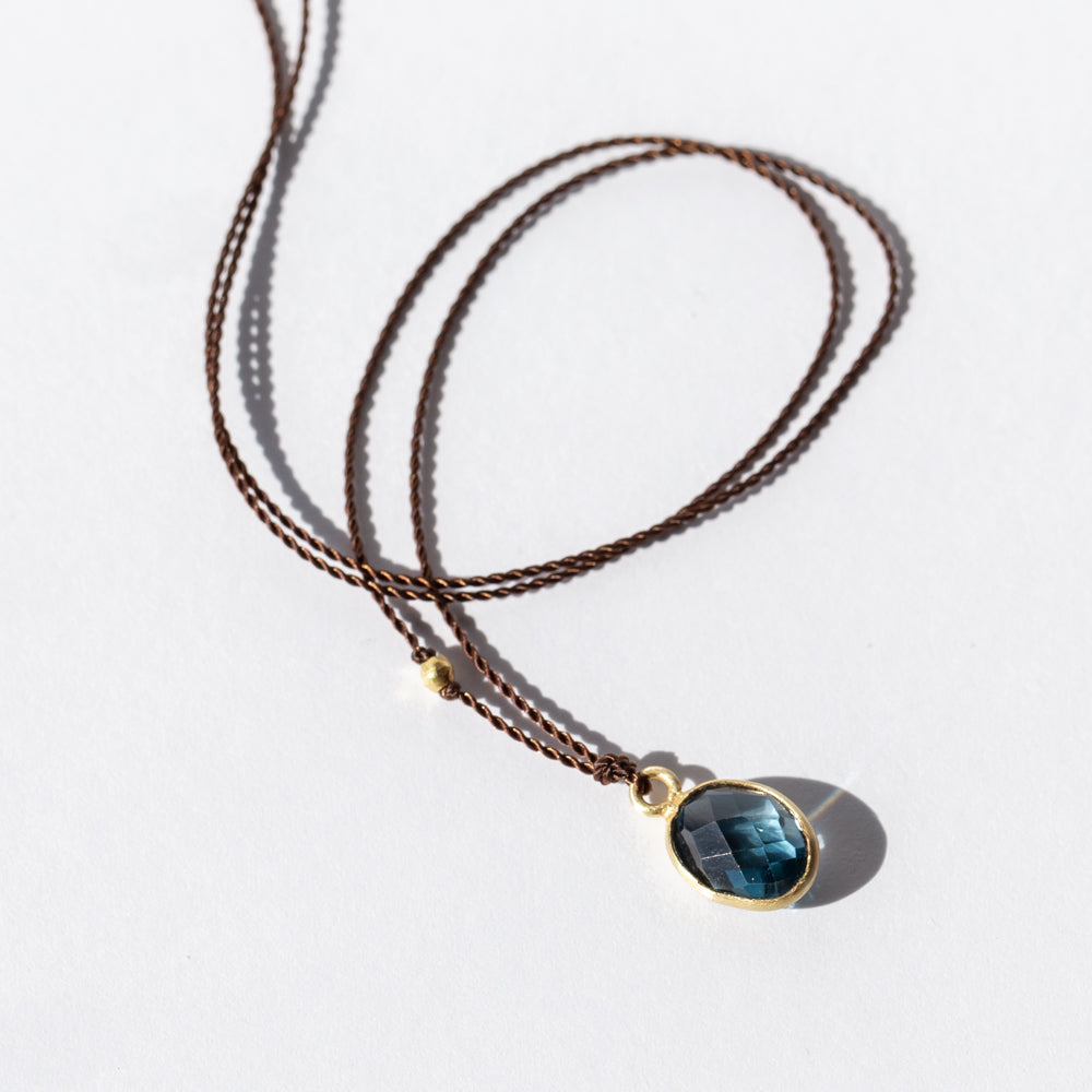 Oval London Blue Topaz Necklace