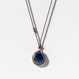 Oval Navy Sapphire Necklace