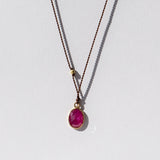 Oval Ruby Necklace