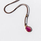 Oval Ruby Necklace