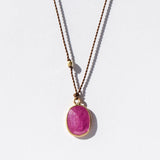 Oval Ruby Necklace