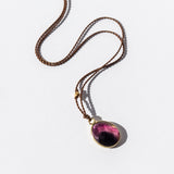 Oval Watermelon Tourmaline Necklace