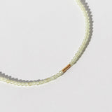 Peridot Beaded Bracelet with Gold Tube Bead