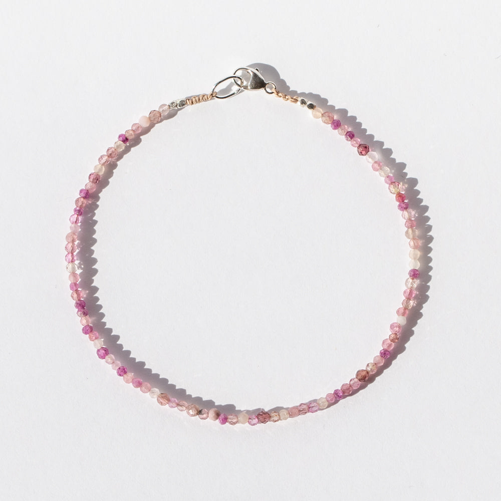 Pink Multi Gemstone Beaded Bracelet