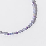 Purple Gray Multi Gemstone Beaded Bracelet