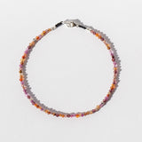Red Orange Multi Gemstone Beaded Bracelet