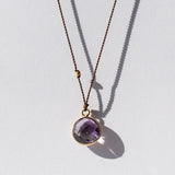 Round Amethyst Necklace