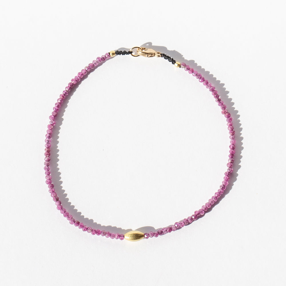 Ruby Beaded Bracelet