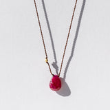 Small Teardrop Ruby Necklace