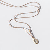 Small Oval Diamond Slice Necklace