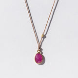 Small Oval Ruby Necklace